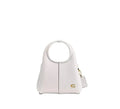Coach Mini Bolsa Saco De Balde Branco Lisa Ouro