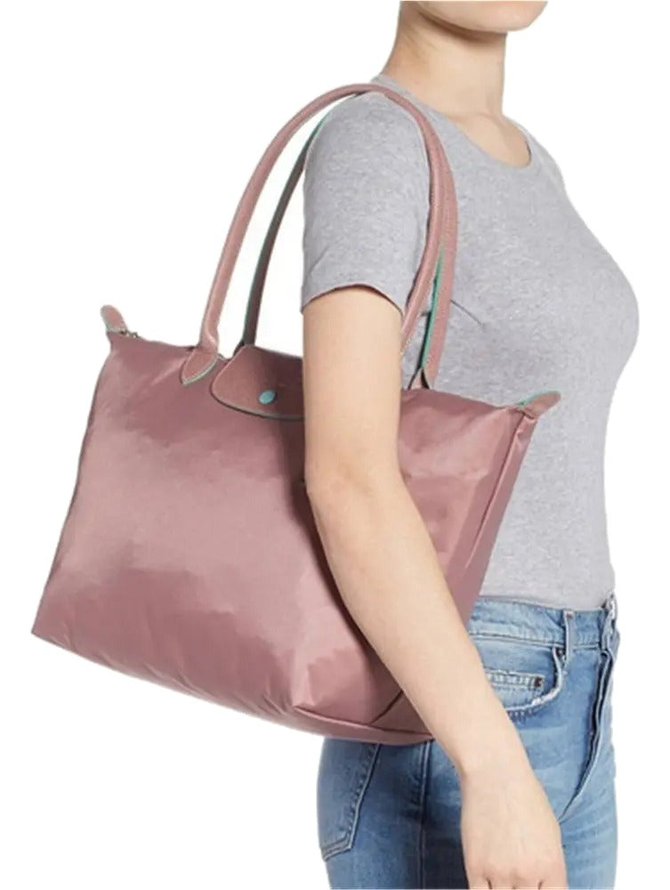 Longchamp Le Pliage Club Tote Pink Plain Níquel