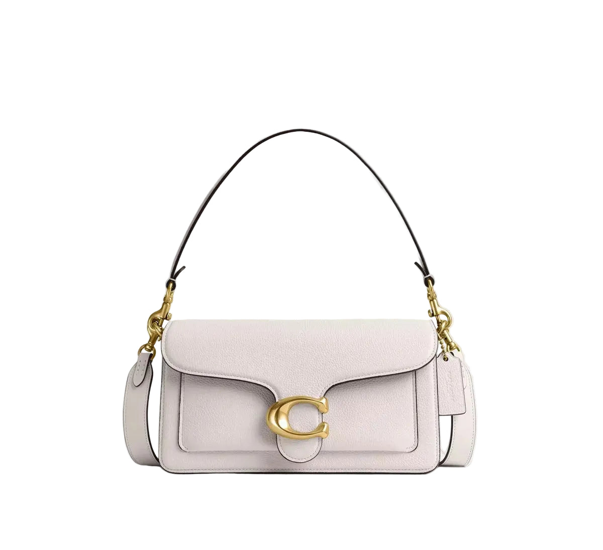 Bolsa Coach Tabby Shoulder 26 Off White - Branco Liso Ouro