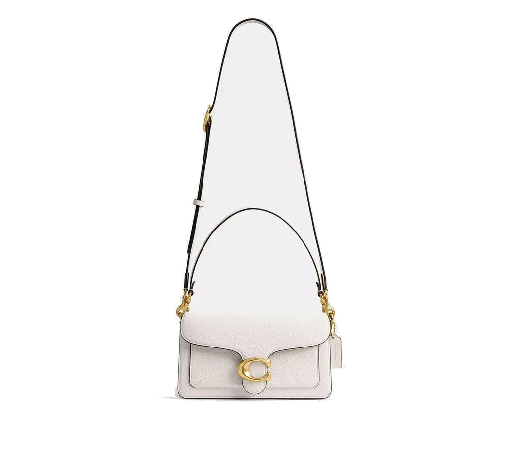 Bolsa Coach Tabby Shoulder 26 Off White - Branco Liso Ouro