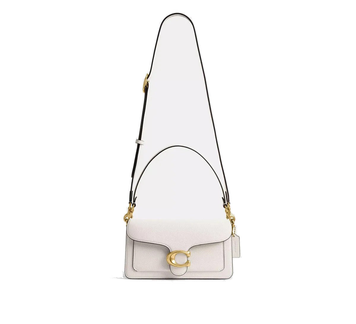 Bolsa Coach Tabby Shoulder 26 Off White - Branco Liso Ouro