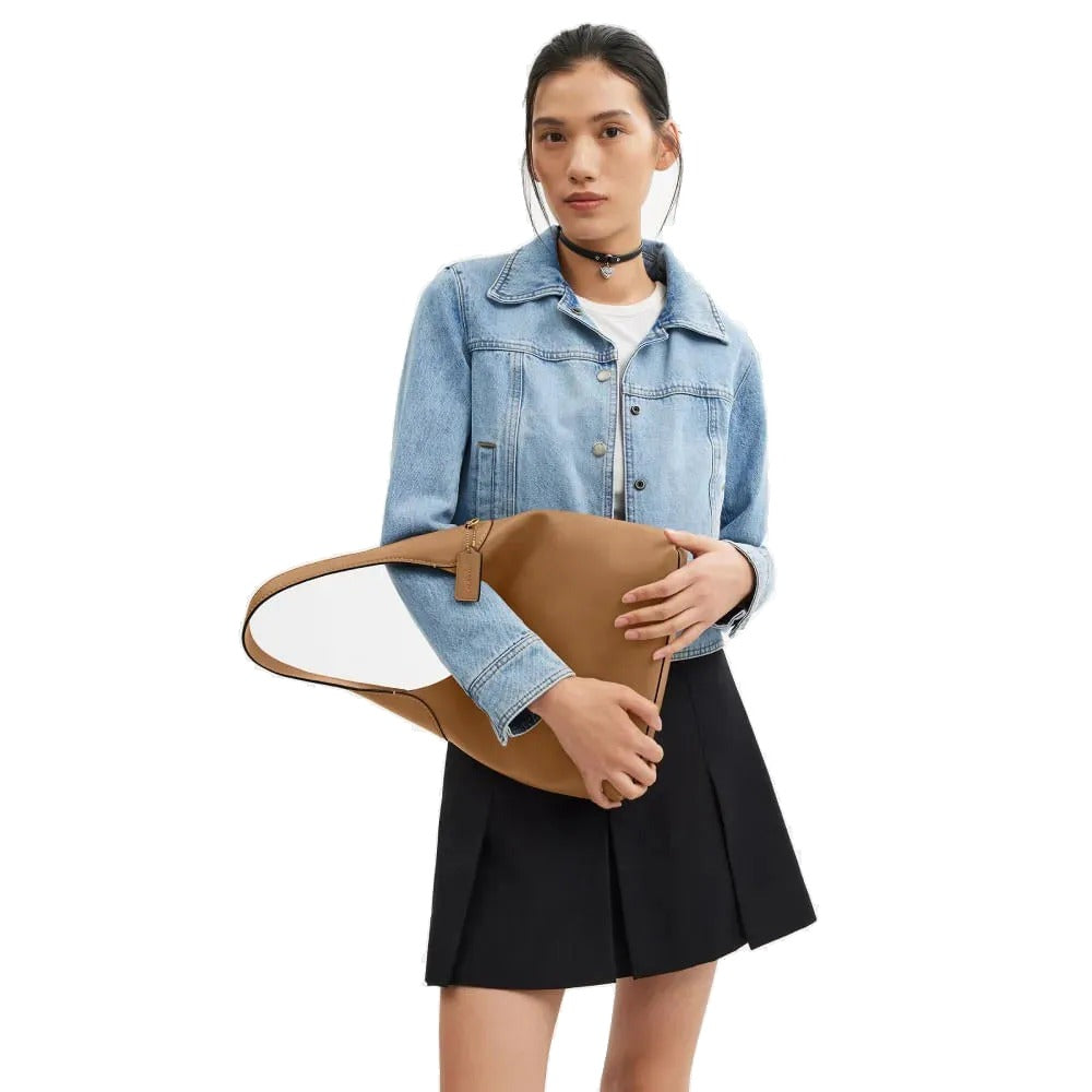Coach Brooklyn 28 Hobo Marrom-claro Liso