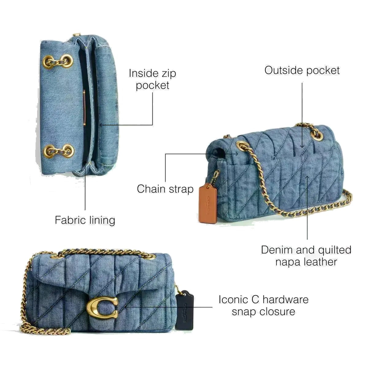 Coach Tabby Azul Jeans