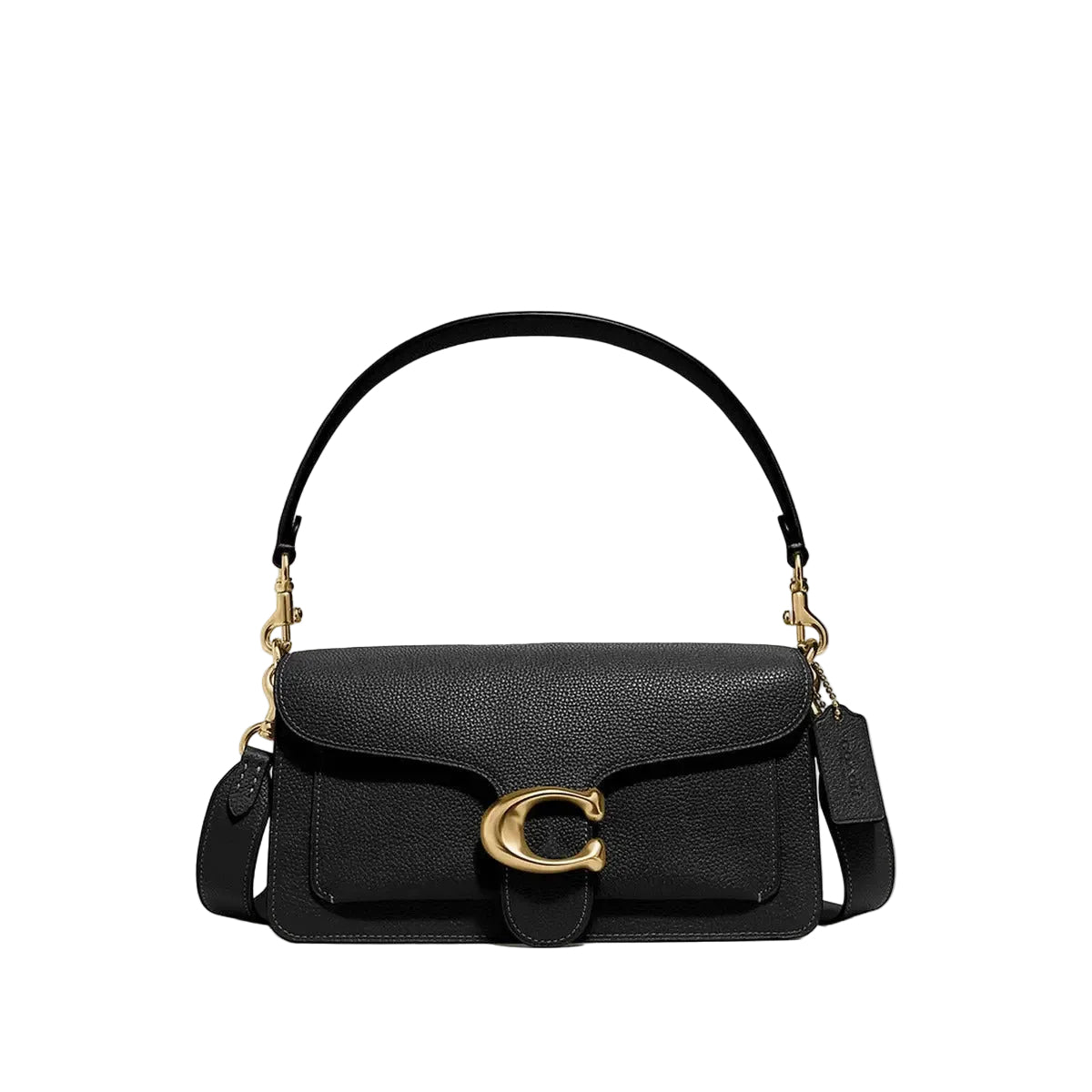 Coach Tabby Shoulder Bag Transversal Preto Liso Ouro
