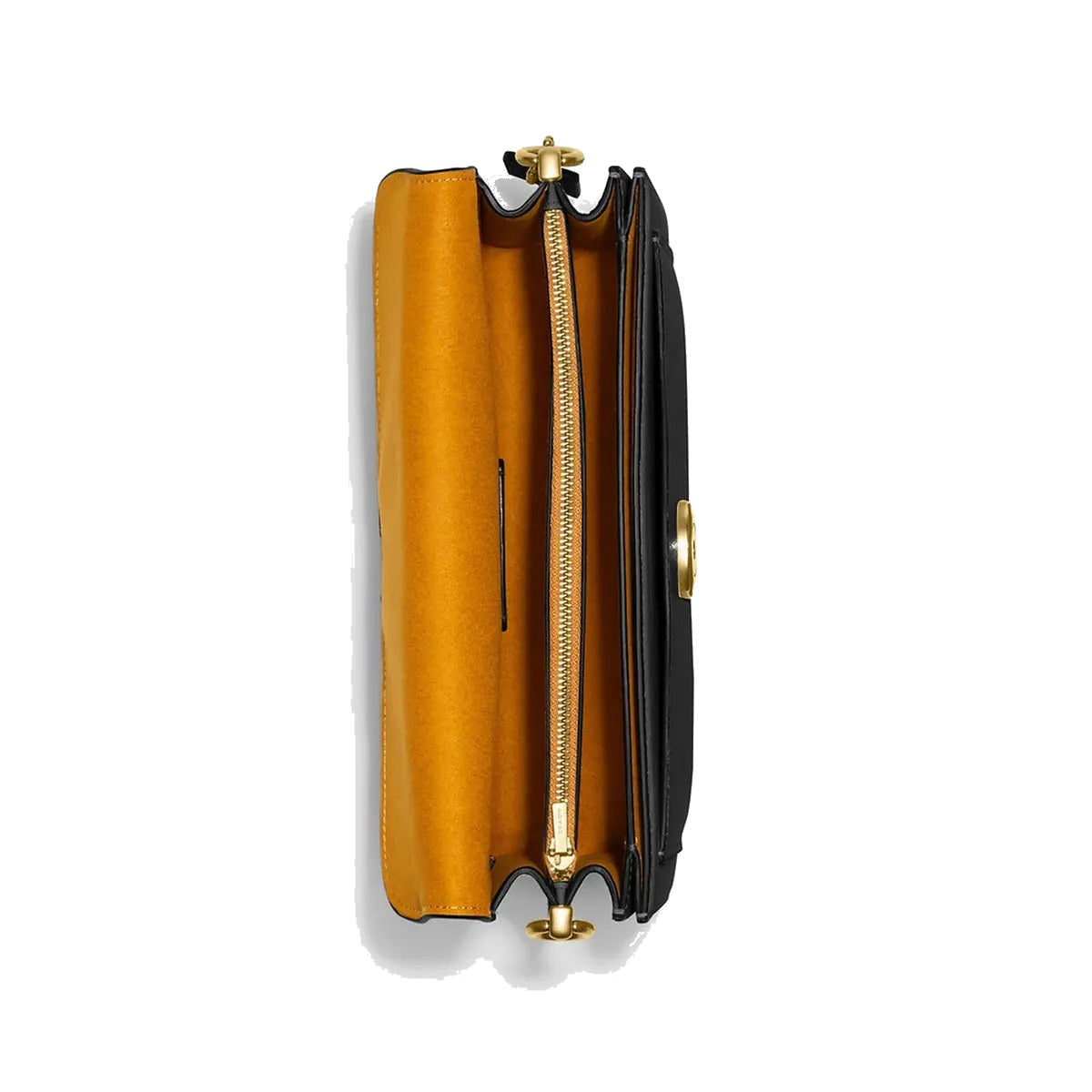 Coach Tabby Shoulder Bag Transversal Preto Liso Ouro
