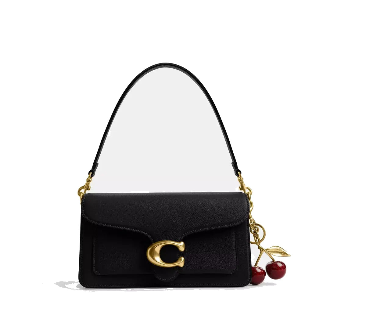 Coach Tabby Shoulder Bag Transversal Preto Liso Ouro