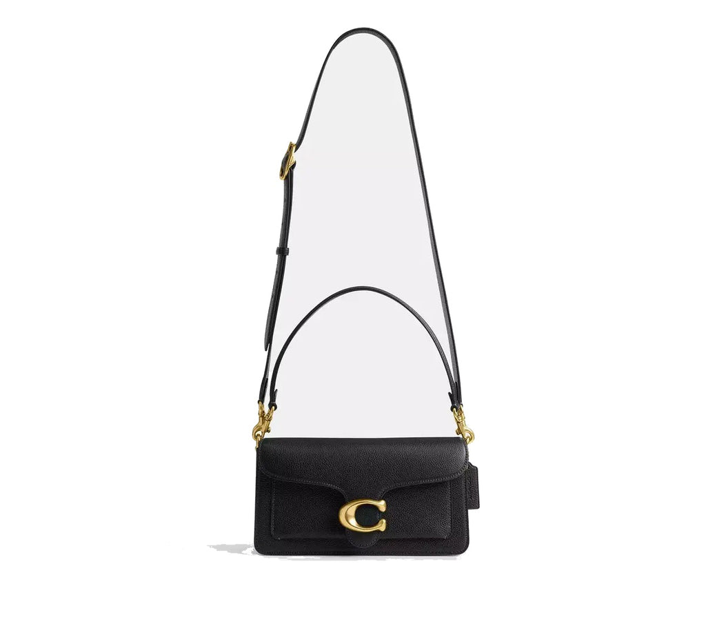 Coach Tabby Shoulder Bag Transversal Preto Liso Ouro