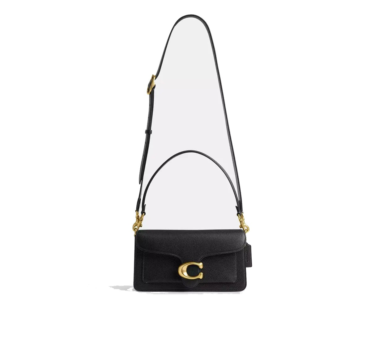 Coach Tabby Shoulder Bag Transversal Preto Liso Ouro
