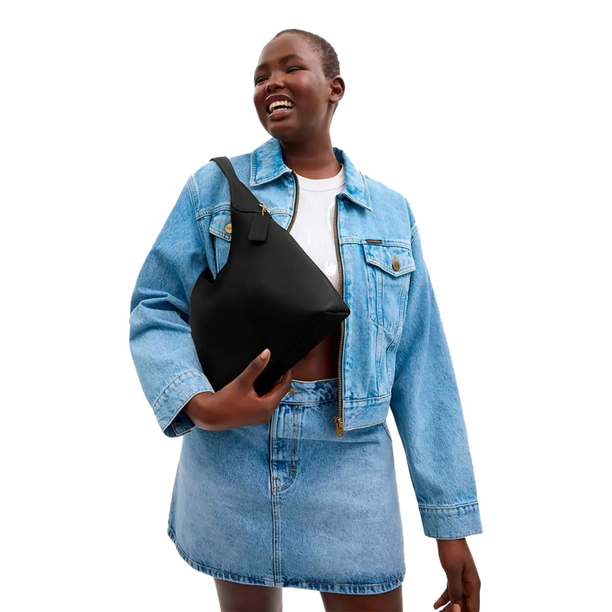 Coach Brooklyn Shoulder 28 Preta Lisa Ouro