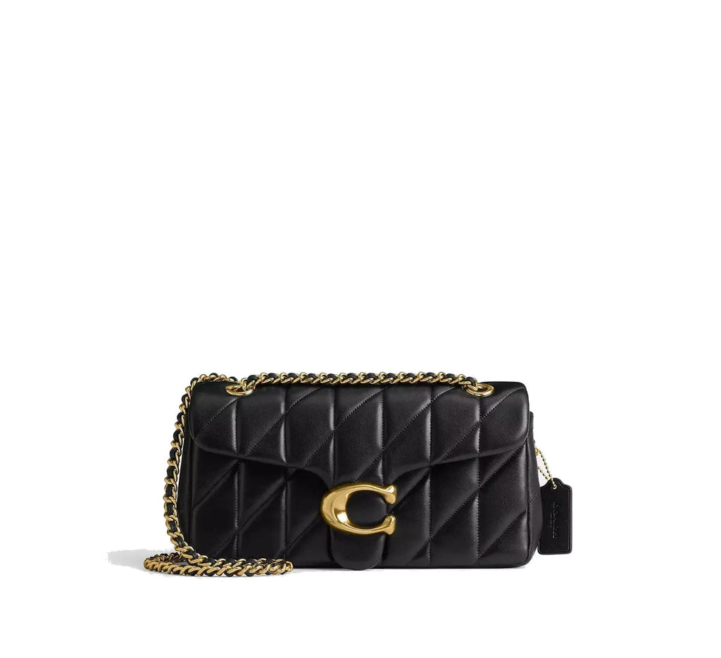 Coach Tabby Shoulder Bag Preto Liso Ouro Dourado