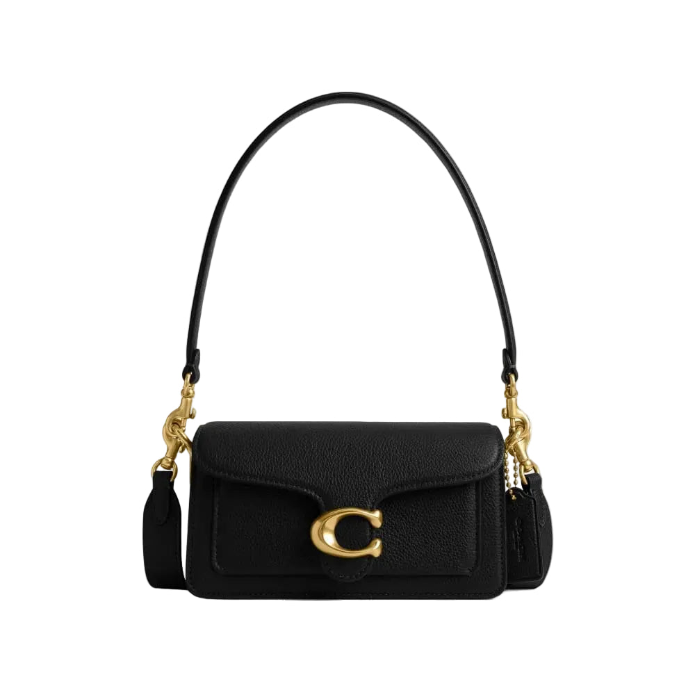 Coach Tabby Shoulder 26 Preta Lisa Ouro